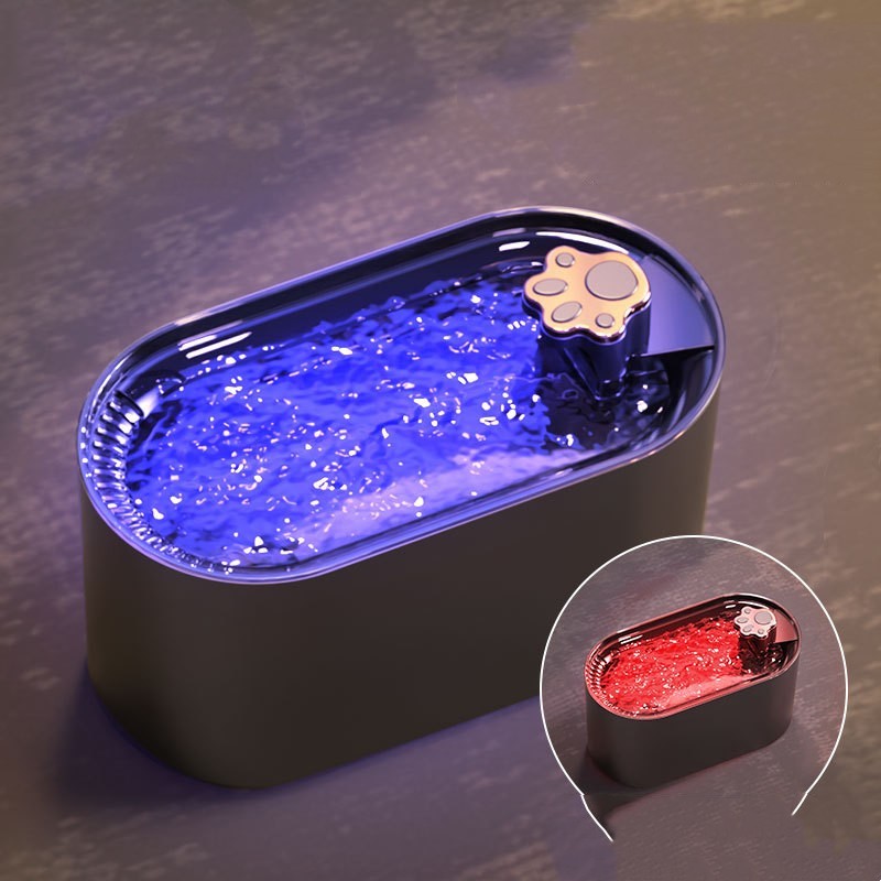 Ultra-Quiet LED Cat Water Fountain – 3L Auto Dispenser - Glow My Cat