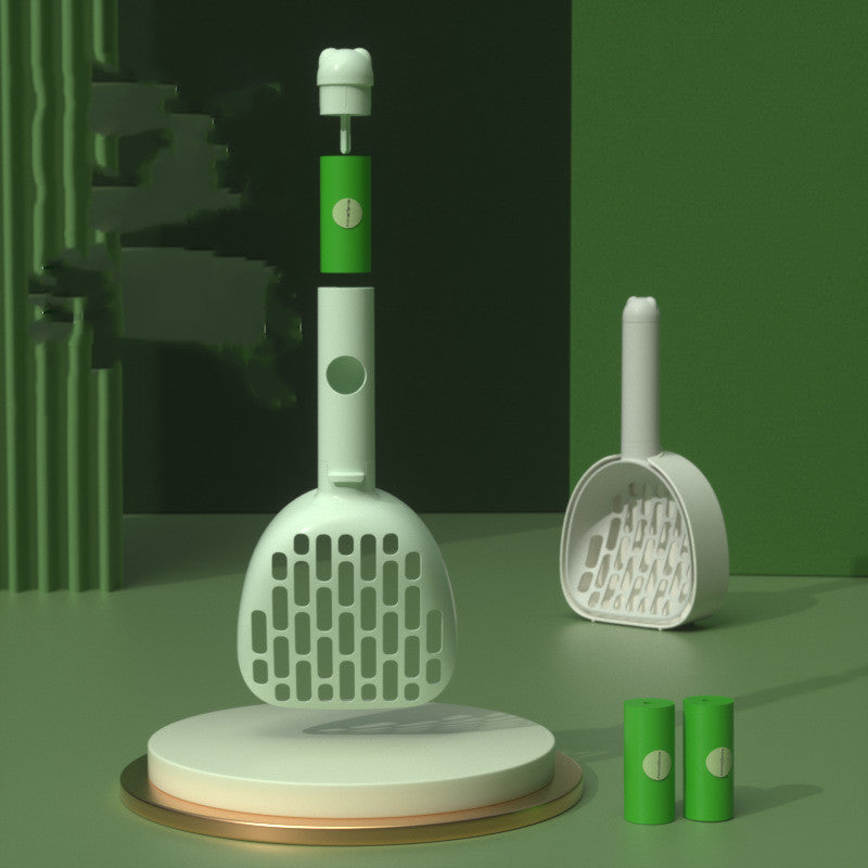 No-Mess Cat Litter Scoop with Bag Holder & Base - Glow My Cat