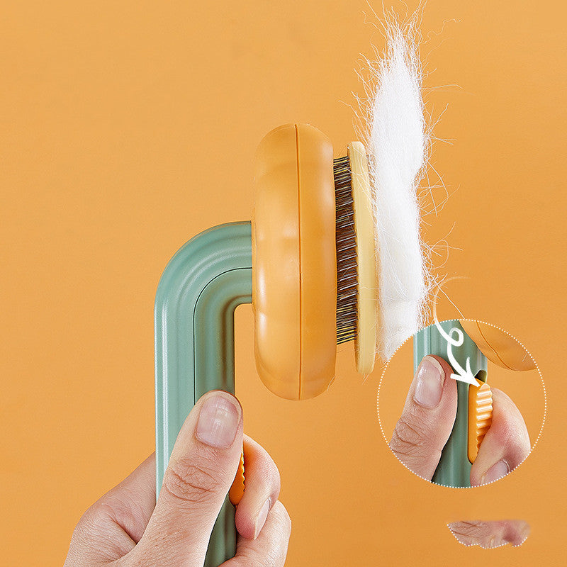 Self-Cleaning Cat Brush With Soothing Massage & Shed Control - Glow My Cat