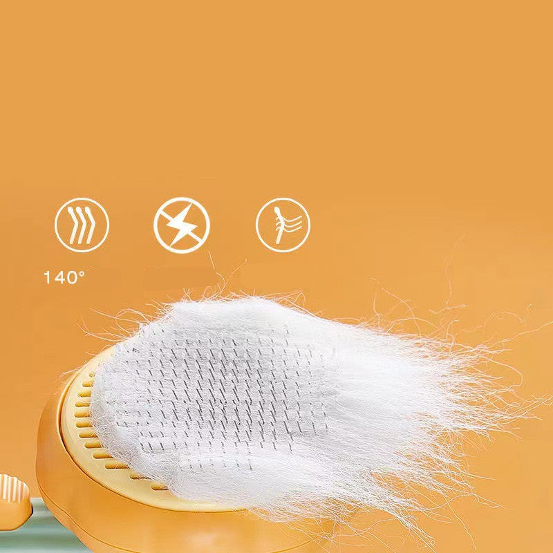 Self-Cleaning Cat Brush With Soothing Massage & Shed Control - Glow My Cat