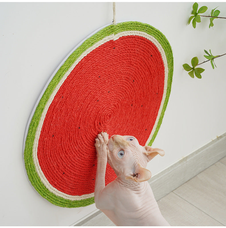 Watermelon & Carrot Cat Scratch Pads – Fun Wall-Mount Toys - Glow My Cat