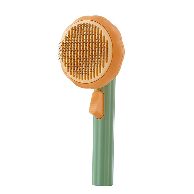 Self-Cleaning Cat Brush With Soothing Massage & Shed Control - Glow My Cat