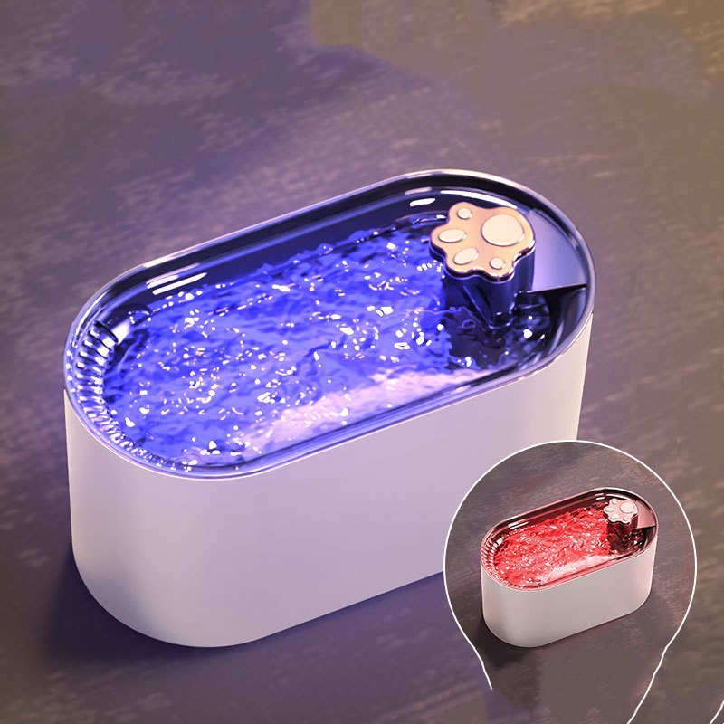 Ultra-Quiet LED Cat Water Fountain – 3L Auto Dispenser - Glow My Cat