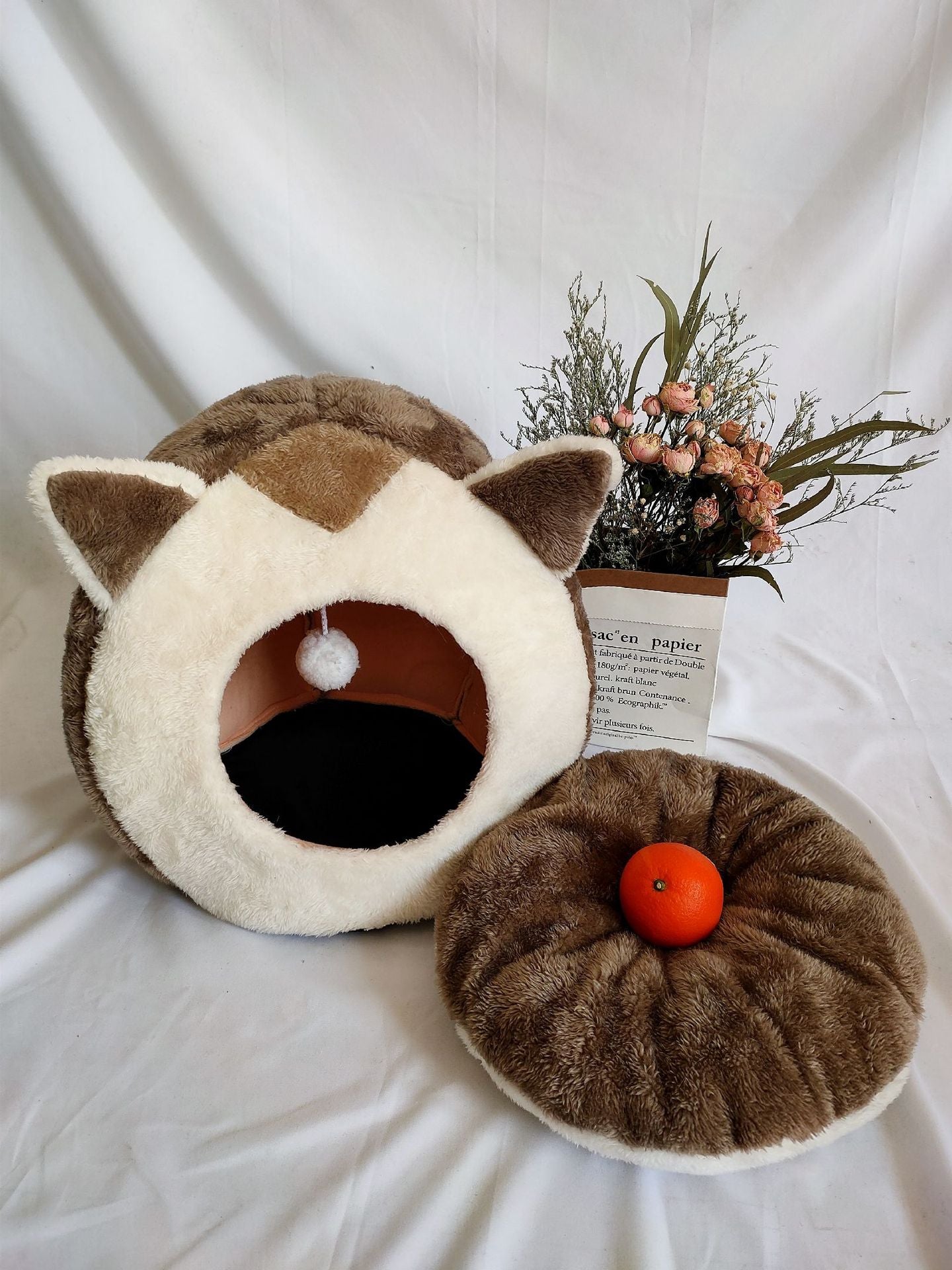 Cozy Winter Cat Litter Kennel with Plush Velvet Lining - Glow My Cat