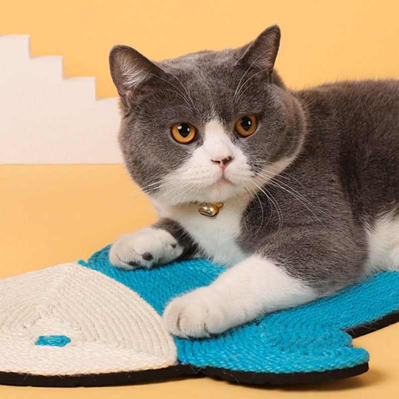 Colorful Cat Scratcher Mat – Fun Shapes, Furniture Saver - Glow My Cat