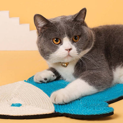 Colorful Cat Scratcher Mat – Fun Shapes, Furniture Saver - Glow My Cat