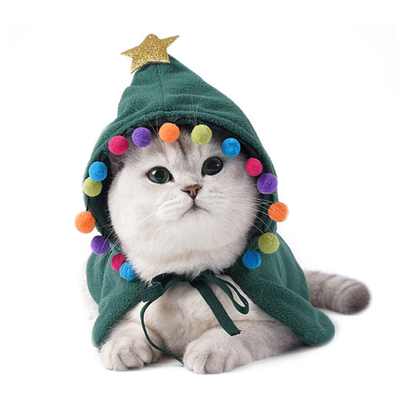 Adorable Pet Christmas Cloak – Cozy Holiday Costume - Glow My Cat