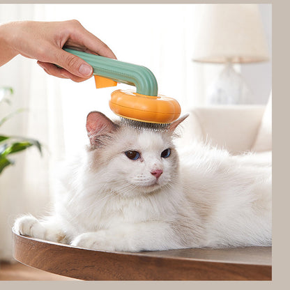 Self-Cleaning Cat Brush With Soothing Massage & Shed Control - Glow My Cat