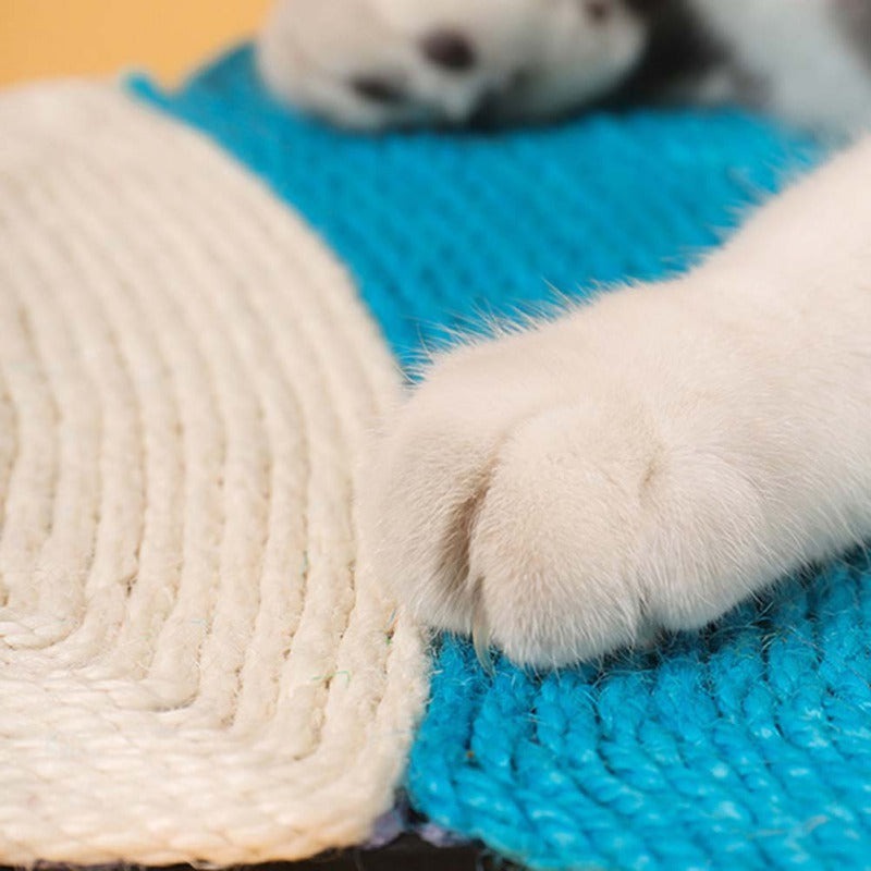 Colorful Cat Scratcher Mat – Fun Shapes, Furniture Saver - Glow My Cat