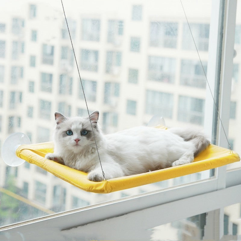 Cat Window Hammock – Cozy Hanging Bed with Suction Mount - Glow My Cat