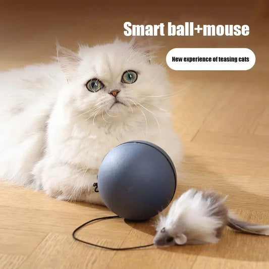 Smart Rolling Mouse Teaser Ball for Cats & Dogs - Glow My Cat