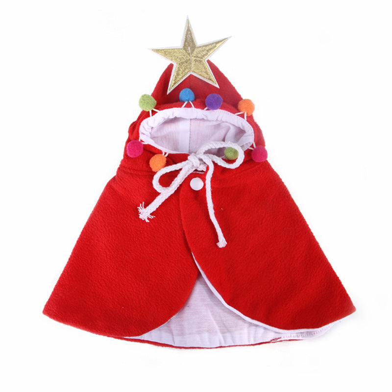 Adorable Pet Christmas Cloak – Cozy Holiday Costume - Glow My Cat