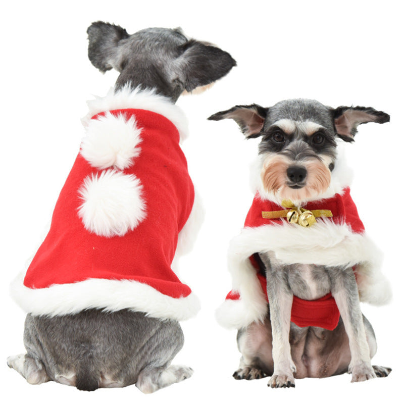 Adorable Pet Christmas Cloak – Cozy Holiday Costume - Glow My Cat