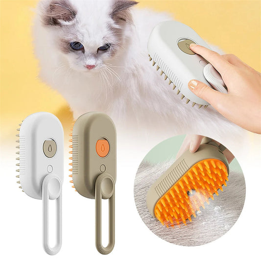 Cat Grooming Brush With Steam – Detangles & Reduces Shedding - Glow My Cat