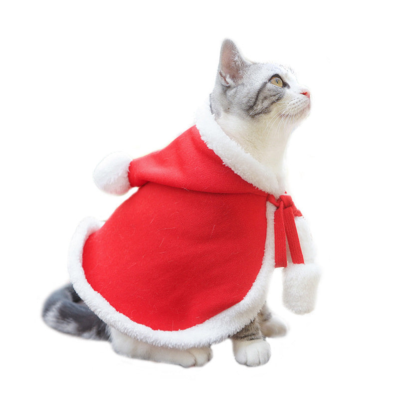 Adorable Pet Christmas Cloak – Cozy Holiday Costume - Glow My Cat
