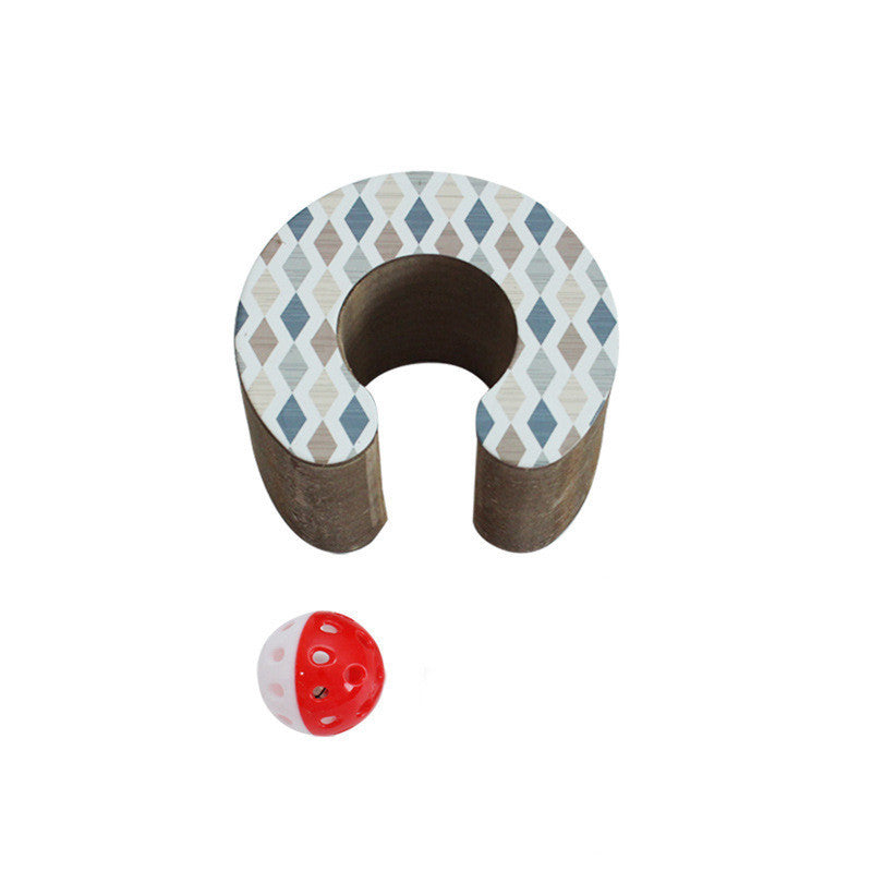 Foldable Cat Scratching Board with Ball – Cute & Durable - Glow My Cat