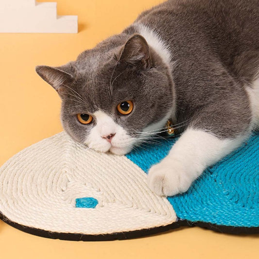 Colorful Cat Scratcher Mat – Fun Shapes, Furniture Saver - Glow My Cat