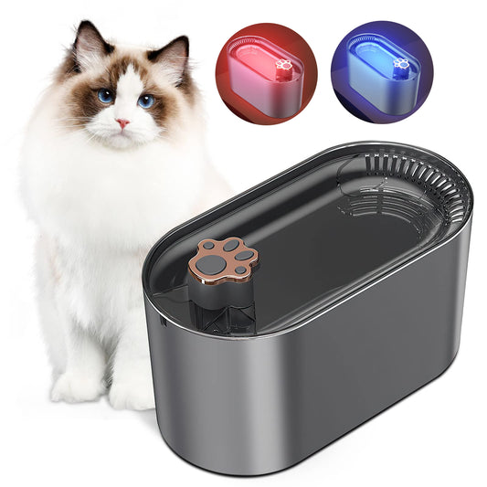 Ultra-Quiet LED Cat Water Fountain – 3L Auto Dispenser - Glow My Cat