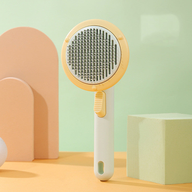 Self-Cleaning Cat Brush With Soothing Massage & Shed Control - Glow My Cat