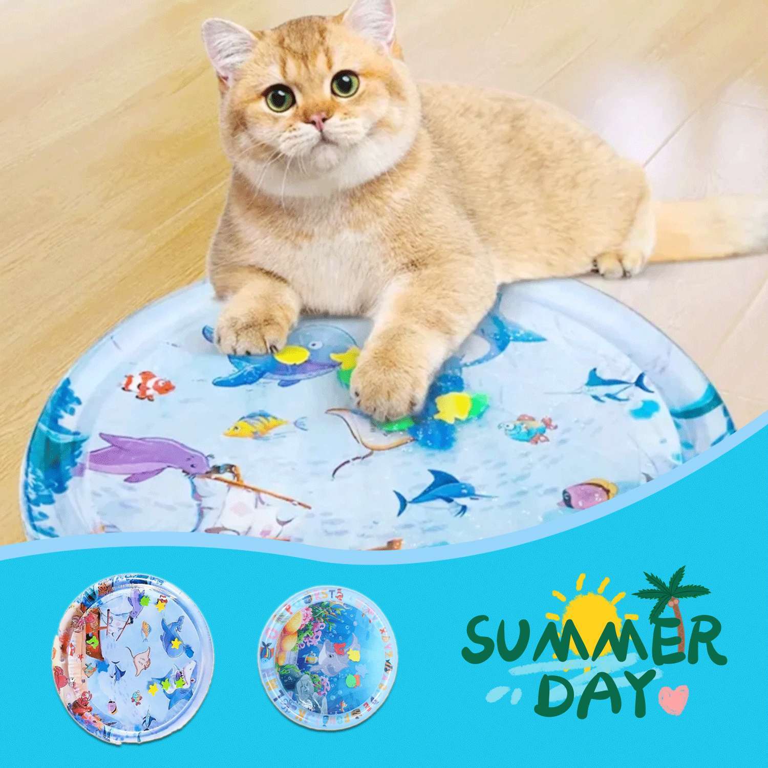 Water-Filled Cooling Mat – Fun Summer Bed for Cats & Dogs - Glow My Cat